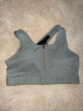 Nike Gray and Black Racerback Sports Bra